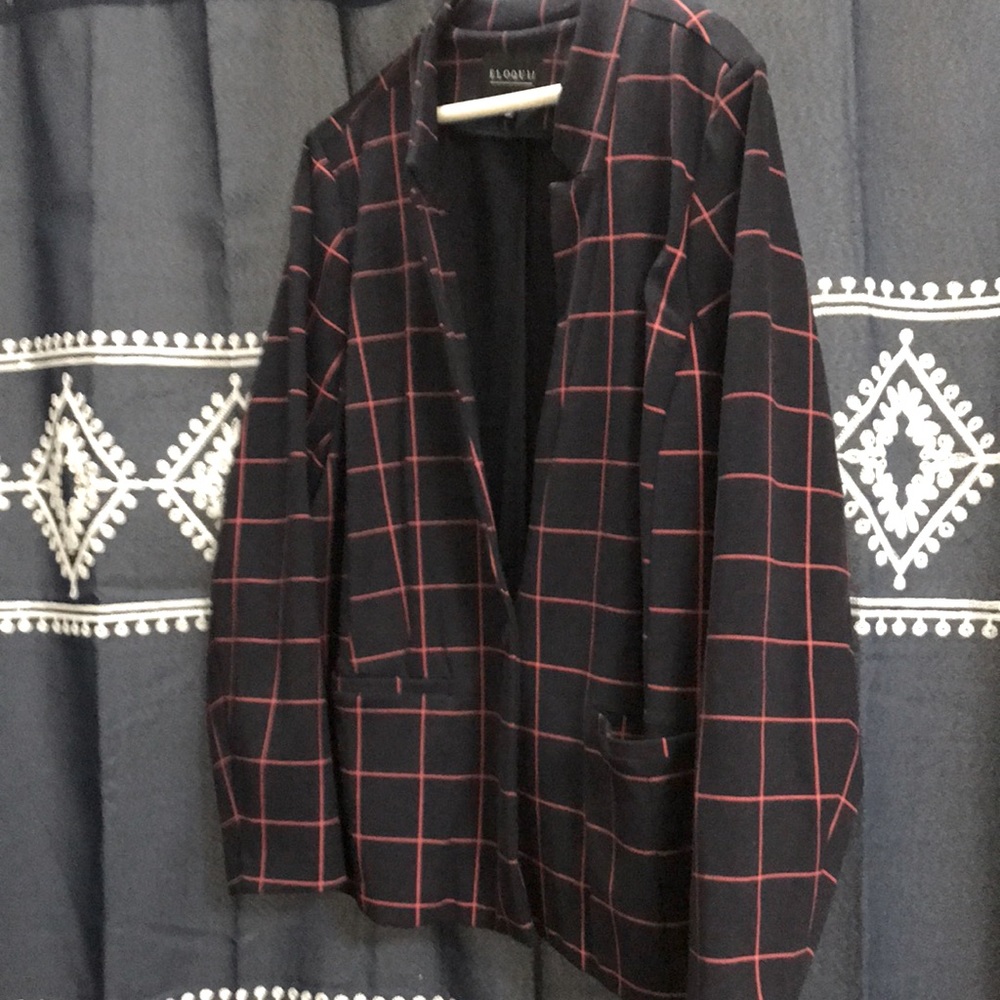 Eloquii size 24 Black and Red Blazer